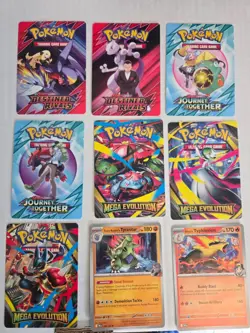 7 x Pokemon Trainer Tips Art Cards & 2 x Non-Holo Rare DRI Cards - Image 1