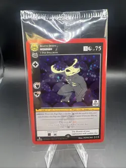 MetaZoo Wendigo HOLO Nightfall Pin Promo Art Card 2/15 1st Edition SEALED - Image 1