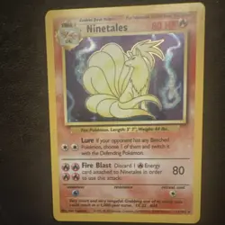 Ninetales Holo Unlimited Rare Pokemon TCG Card 12/102 Base Set LP - Image 1