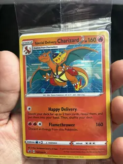 Special Delivery Charizard Pokemon Center Promo Card Holo (SWSH075) - SEALED - Image 4