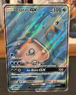 Pokemon TCG Lapras GX Full Art Ultra Rare Card Sun Moon 139/149 Holo - Image 1