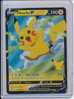 Pokemon Cards Pikachu V SWSH143 SWSH Celebrations Black Star Promo - Image 1