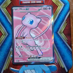 Pokemon Mew EX 193/165 Scarlet & Violet 151 Basic 180 HP Ultra Rare Holo Card - Image 1