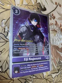Digimon Card Game Pre-Release Foil Eiji Nagasumi BT14-087 Blast Ace - Image 1
