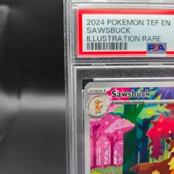 Sawsbuck 166/162 Pokemon Card - Temporal Forces Illustration Rare - PSA 9 - Image 3