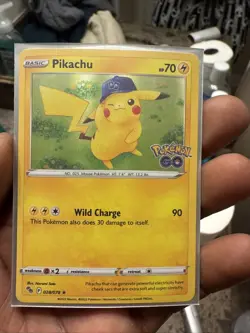 Pokemon Pikachu TCG Holo Rare Card Pokemon Go Promo 027/078 - Image 1