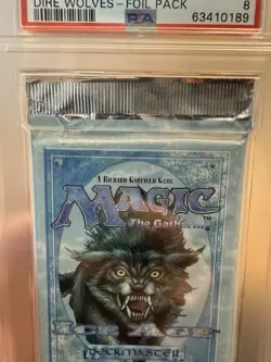 MTG Ice Age Booster Pack PSA 8 Dire Wolves Foil Magic The Gathering NEW SEALED 742818065078 - Image 3