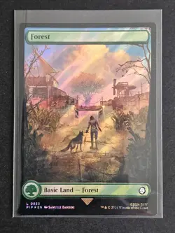 MTG Forest L (0853) (Surge Foil) Universes Beyond: Fallout - Image 1