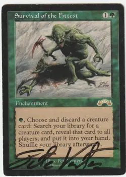 Exodus MTG Survival of the Fittest signed by PETE VENTERS - Image 1