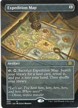 MTG: Double Masters: Borderless Expedition Map: Lightly Played Condition - Image 1
