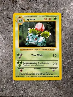 Pokemon TCG Cards SHADOWLESS Base Set Ivysaur 30/102 Uncommon LP - Image 1