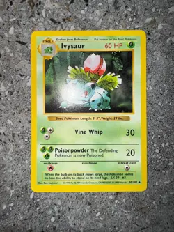 Pokemon TCG Cards SHADOWLESS Base Set Ivysaur 30/102 Uncommon LP - Image 3