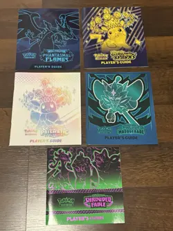 Pokemon Lot 5 Players Guide ETB Booklets- Surging Prismatic Twilight Phantasmal - Image 1