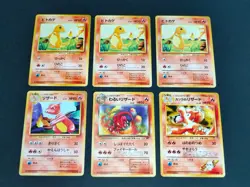 Blaine's Charmeleon Charmander Pokemon card Japanese Old Back lot 004 005 eb161 - Image 1