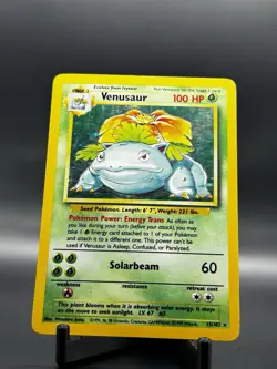 Pokemon TCG: Venusaur 15/102 - Unlimited Holo Rare - Base Set - *MP* - Image 1