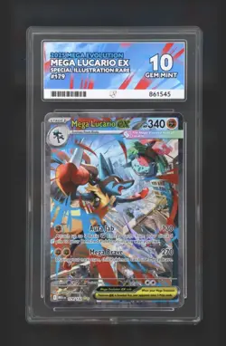 Pokemon TCG Mega Lucario EX 179/132 ACE 10 Perfect Sub Grades - Image 3