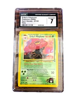 Erika's Vileplume Holo Rare #5 - CGC NEAR MINT 7 - Gym Heroes Unlmtd - Pokemon - Image 1