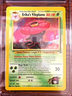 Erika's Vileplume Holo Rare #5 - CGC NEAR MINT 7 - Gym Heroes Unlmtd - Pokemon - Image 2