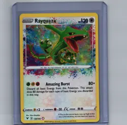 Rayquaza 138/185 Amazing Rare Holo Textured Pokemon Vivid Voltage 2020 NM - Image 1