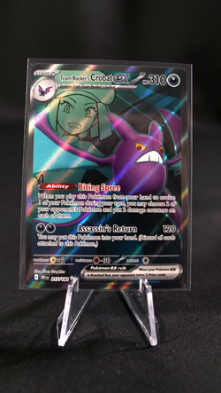 Pokemon Team Rocket's Crobat ex 217/182 Sv10: Destined Rivals Holo NM - Image 1