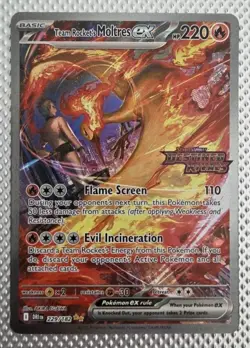 Pokemon TCG Team Rockets Moltres EX 229/182 SIR Destined Rivals Near Mint - Image 1