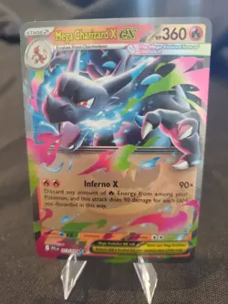 Mega Charizard X EX 013/094 Phantasmal Flames Holo ME02 Pokemon 2025 Pack Pull - Image 1