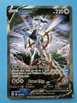 Pokemon Arceus V Brilliant Stars Full Art Ultra Rare Holo 166/172 220 HP - Image 1
