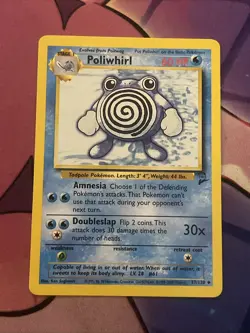 Pokemon TCG Poliwhirl Base Set 2 57/130 Regular Unlimited Uncommon - Image 1
