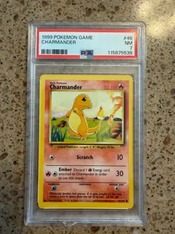 1999 Pokemon Charmander 46/102 PSA 7 NM - Image 1