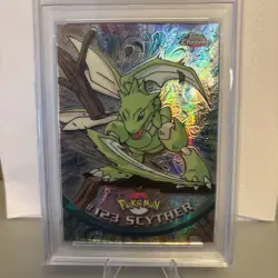Pokemon 2000 Topps Chrome Scyther Spectra #123 PSA 10 POP 24 - Image 2