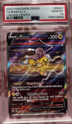Pokemon Crown Zenith FA Suicune V GG38, Entei V GG36, Raikou V GG41 PSA 10 - Image 2