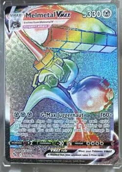 Pokemon Melmetal VMAX 080/078 Secret Rare Rainbow Holo Pokemon TCG Near Mint - Image 1
