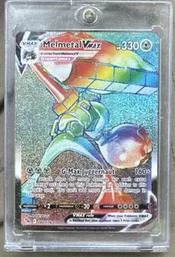 Pokemon Melmetal VMAX 080/078 Secret Rare Rainbow Holo Pokemon TCG Near Mint - Image 2