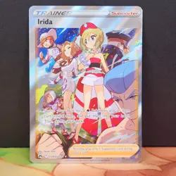 Irida GG63/GG70 Crown Zenith Galarian Gallery Full Art Pokemon TCG Off Center - Image 1