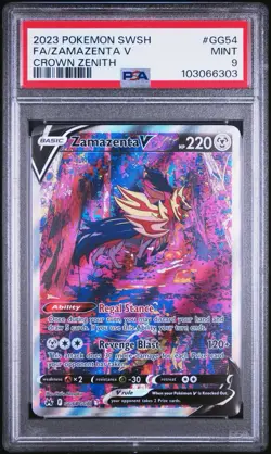 Pokemon Zamazenta V GG54/GG70 Crown Zenith Ultra Rare Holo PSA 9 220 HP - Image 1