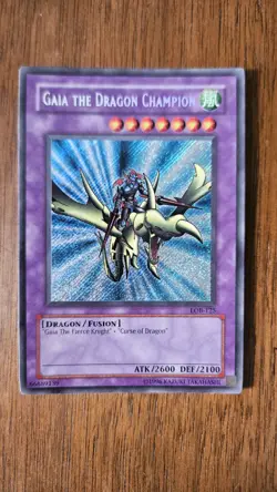 Gaia the Dragon Champion - Unlimited - Secret Rare - LOB-125 - Yu-Gi-Oh! - VLP - Image 1