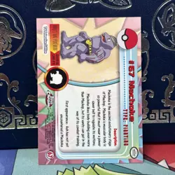 2000 Topps Chrome Holo Pokemon Series 1 #67 Machoke Card NM - Image 2
