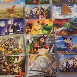 100 RANDOM MINI POKEMON CARD CUTOUTS GREAT FOR BINER AND DISPLAY - Image 1