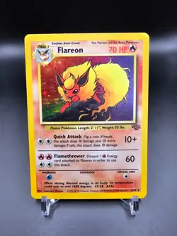 LP - Flareon - 3/64 - Holo - Jungle - Pokemon Card - Image 1