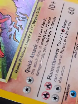 LP - Flareon - 3/64 - Holo - Jungle - Pokemon Card - Image 3