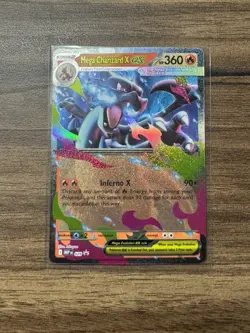 Pokemon TCG Mega Charizard X EX MEP 029 Black Star Promo Card + TIN Near Mint - Image 3
