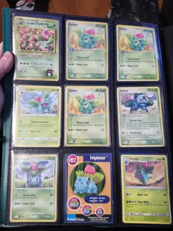 Pokemon Ivysaur Card Lot – 9 Cards – Vintage, Japanese & Modern – Binder Lot - Image 1