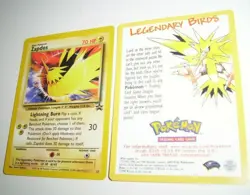 POKEMON CARD ZAPDOS LEGENDARY BIRDS BLACK STAR PROMO No. 23 - Image 1