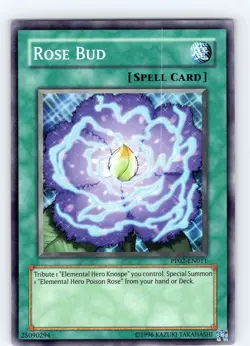 Yu-Gi-Oh TCG Rose Bud PP02-EN011 Unlimited Super Rare Card Played LP - Image 1