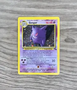 Pokemon TCG Card Gengar Holo Holographic #5/62 Fossil MP-LP - Image 1
