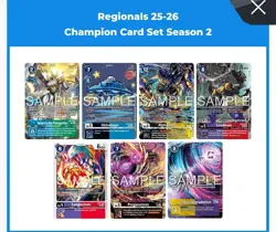Digimon TCG Regional 25-26 Champion Card Set - Image 2