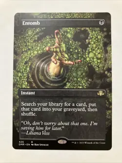 MTG Entomb (Borderless) Dominaria Remastered Magic The Gathering NM - Image 1