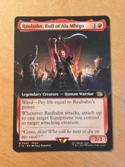 Magic the Gathering MTG Raubahn Bull of Ala Mhigo Extended Art Final Fantasy NM - Image 1
