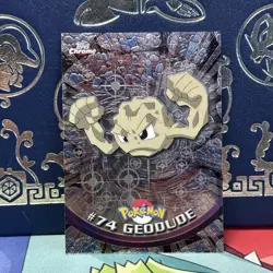 Geodude #74 Topps Chrome Pokemon TV Animation Edition 2000 Holo NM - Image 1