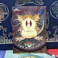 Raticate Topps Chrome Pokemon TV Animation Edition #20 2000 NM - Image 1